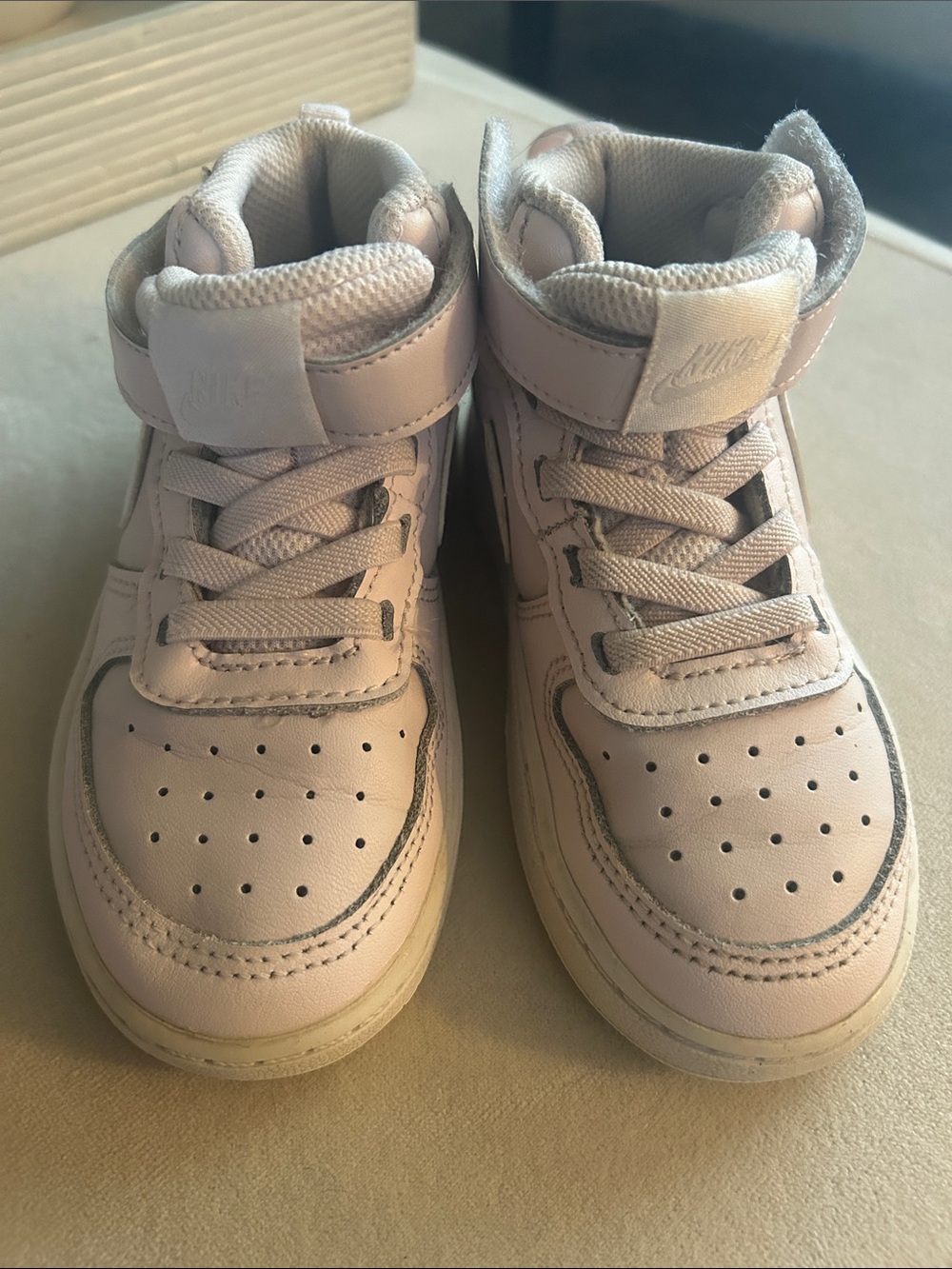 Nike Kids' Mid-Top Sneakers in Pale Pink